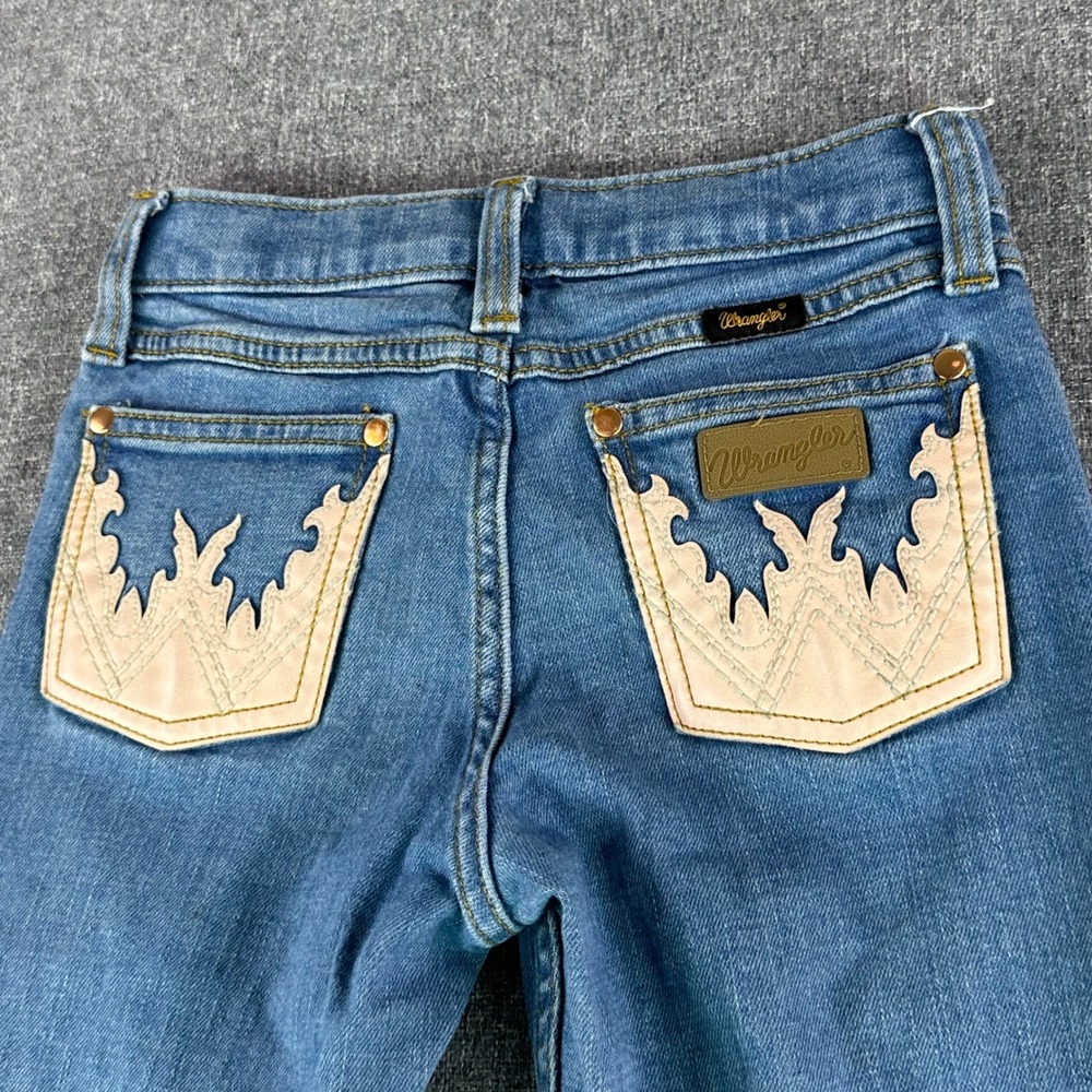 Wrangler Jeans Girls 23 Lainey Wilson Blue Flame Pocket Bootcut Denim